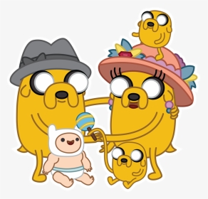 At Family Portrait - Adventure Time Baby Finn And Jake, HD Png Download, Transparent PNG