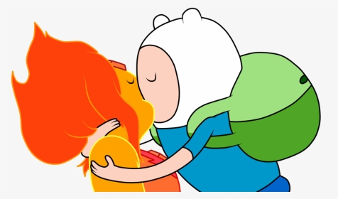 Adventure Time With Finn And Jake Wiki - Kiss Finn X Flame Princess, HD Png Download, Transparent PNG