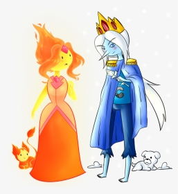 Flame Princess And Ice Prince Finn By Rumay-chian On - Flame Princess Ice King, HD Png Download, Transparent PNG