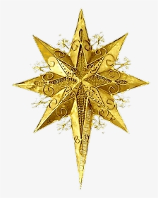 #christmas #gold #star - Catholic Christmas Symbols, HD Png Download, Transparent PNG