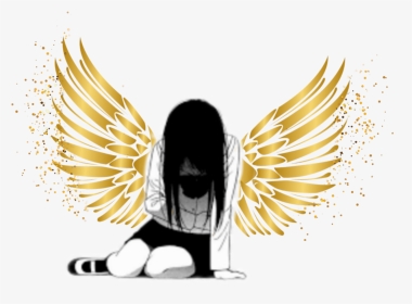 #cry - Gold Angel Wings Vector, HD Png Download, Transparent PNG