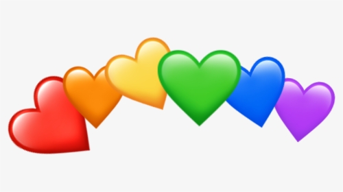#freetoedit #rainbow #crown #heartcrown #pride #lgbt - Rainbow Heart Crown Png, Transparent Png, Transparent PNG