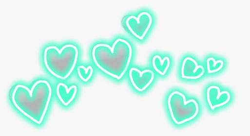 #crown #neon #heart #green #cute #corazon #heartcrown - Heart, HD Png Download, Transparent PNG