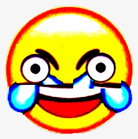 #laugh #cry #deepfry #laughingemoji #b #deepfriedmemes - Crying Laughing Emoji Deep Fried, HD Png Download, Transparent PNG