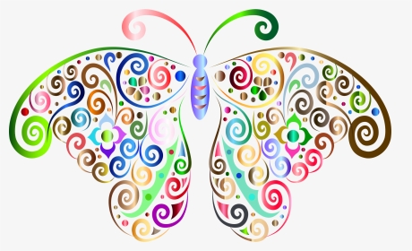 Clipart Butterfly Floral - Transparent Butterfly Backgrounds Png, Png Download, Transparent PNG