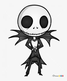 Jack Skellington Drawing Halloween And How To Draw - Cute Jack Skeleton Drawings, HD Png Download, Transparent PNG