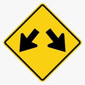 2 Arrows Road Sign, HD Png Download, Transparent PNG