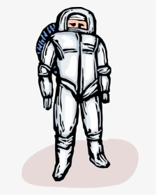 Vector Illustration Of Astronaut In Outer Space Pressurized - Sketch, HD Png Download, Transparent PNG