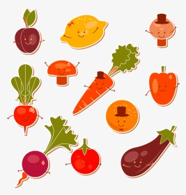 Vegetable Clipart Vegetable Food Group - Cute Fruits Clipart Transparent Background, HD Png Download, Transparent PNG