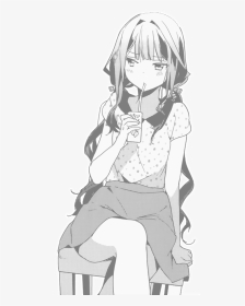 Black &white, Manga, And Sweet Image - Adagaki Aki, HD Png Download, Transparent PNG