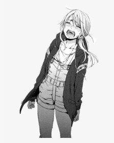 Depression, sadness, pain. Sad anime girl crying. 3321875 Vector