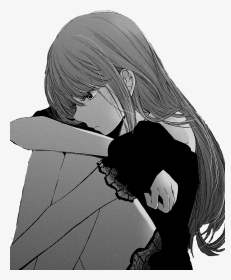 anime #depressed #animegirl - Anime Girl Sad Manga, HD Png Download ,  Transparent Png Image - PNGitem