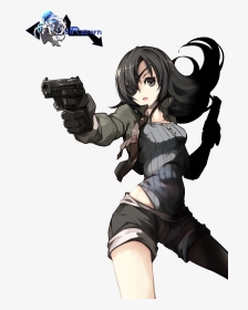 Original Gunner Girl Render By Heireborn - Black Hair Anime Girl Pirate, HD Png Download, Transparent PNG
