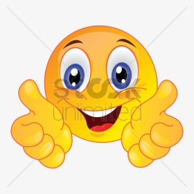 Smiley Face Showing Thumbs Up Vector Image - Smiley Face, HD Png Download, Transparent PNG