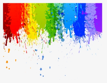 Paint Png Art Hd Rainbow Splatter Free - Rainbow Paint Splatter Png, Transparent Png, Transparent PNG