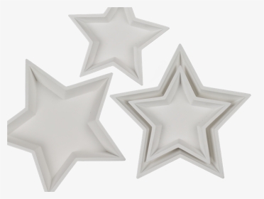 Set Of 2 White Wooden Star Plates - Wood, HD Png Download, Transparent PNG