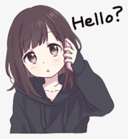 anime girl sticker hd png download transparent png image pngitem