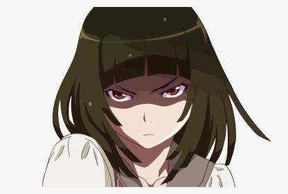 Sengoku Nadeko Wallpapers Widescreen Image Photos Pictures - Anime Girl Angry Face, HD Png Download, Transparent PNG
