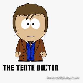 The Tenth Doctor - David Tennant Dr Who Cartoon, HD Png Download, Transparent PNG