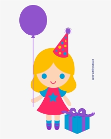 Flute Clipart Artistic - Happy Birthday Clip Art Girl Free, HD Png Download, Transparent PNG
