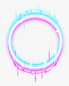 #circle #round #glitch #border #neon #error #geometric - Neon Circle Glitch Png, Transparent Png, Transparent PNG