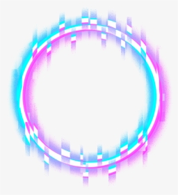 Neon Circle Glitch Png, Transparent Png, Transparent PNG
