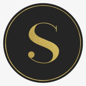 Black Circle Banner With Gold Letter S - Circle, HD Png Download, Transparent PNG