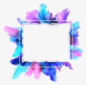 #frame #picture #pictureframe #smoke #smokeeffect #colorful - Color Splash Explosion Png, Transparent Png, Transparent PNG