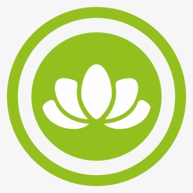 Green Circle With Lotus Flower Inside - Circle, HD Png Download, Transparent PNG