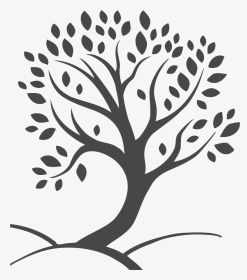 Transparent Tree Png Black And White - Tree Silhouette Seasons, Png Download, Transparent PNG