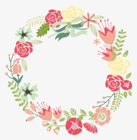 Wreath Border Clipart - Transparent Floral Frame Png, Png Download, Transparent PNG
