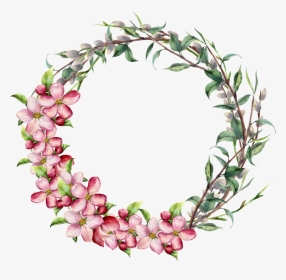 Watercolor Spring Easter Background Png Download Watercolor - Circle Flower For Debut Invitation, Transparent Png, Transparent PNG