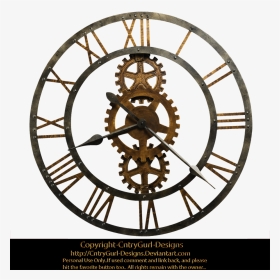 Steampunk Clock 03 By Cntrygurl-designs On Deviantart - Steam Punk Clock Design, HD Png Download, Transparent PNG