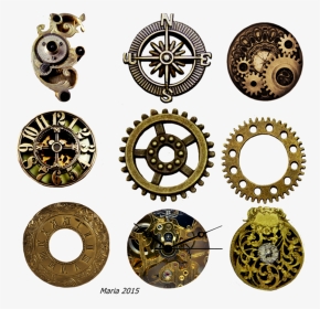 Steampunk Clock Png - Vintage Clock Gear Png, Transparent Png, Transparent PNG