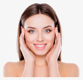 Treatment Beautiful Woman Touching Her Cheeks In Rochester, - Facial, HD Png Download, Transparent PNG