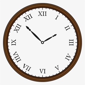 Steampunk Clipart Large Clock - Vector Jam Dinding Angka Romawi, HD Png Download, Transparent PNG