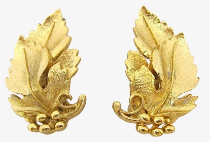 Gold Leaf Png - Earrings, Transparent Png, Transparent PNG