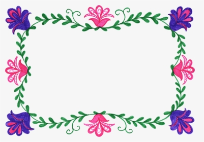 Frame Clipart Flower - Transparent Background Rectangle Floral Frame, HD Png Download, Transparent PNG