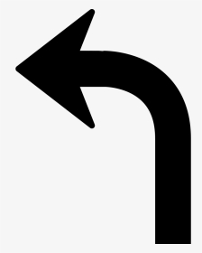 Arrow Curve Pointing Left - Curved Arrow Pointing Left, HD Png Download, Transparent PNG