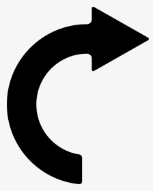 Right Curve Arrow - Round Arrow, HD Png Download, Transparent PNG