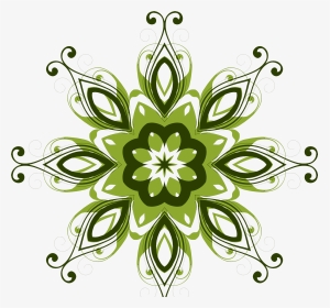 Clip Art Floral Design Flowers Transprent - Transparent Green Flower Design, HD Png Download, Transparent PNG
