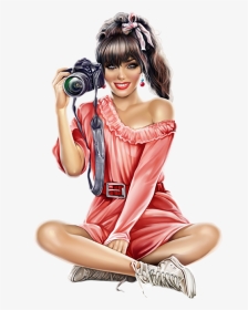 #fashion #model #girl #woman #camera #photography #photoshoot - Tubes 3d Centerblog, HD Png Download, Transparent PNG