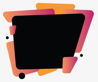 Black Banner With Pink Orange Gradient Abstract, HD Png Download, Transparent PNG