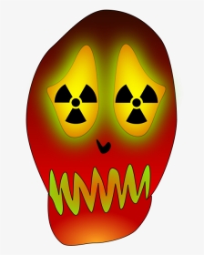 Skull And Nuclear Warning - Radiation Symbol, HD Png Download, Transparent PNG