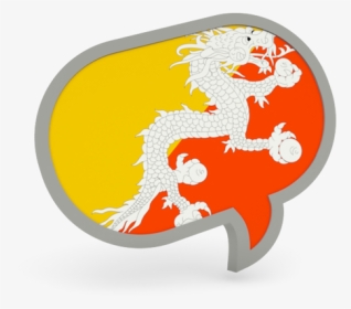 Speech Bubble Icon - Bhutan Flag, HD Png Download, Transparent PNG