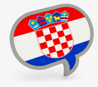 Speech Bubble Icon - Croatian Flag, HD Png Download, Transparent PNG