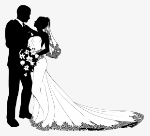 Picture Library Wedding Clipart Bride And Groom - Bride And Groom Png, Transparent Png, Transparent PNG