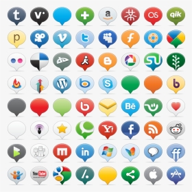 Social Media Icons Balloon, HD Png Download, Transparent PNG