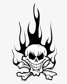 Tattoo Download Png Image - Skull And Rose Drawing, Transparent Png ...