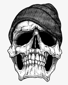 Skull With Beanie, HD Png Download, Transparent PNG